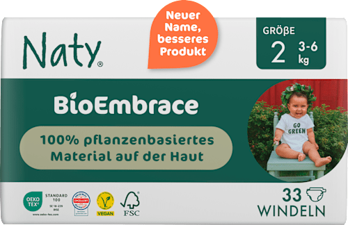 BioEmbrace luiers maat 2 (3-6 kg), 33 stuks