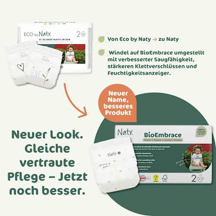 Windeln BioEmbrace Gr. 2 (3-6 kg), 33 St