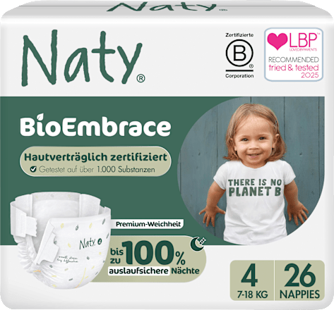 BioEmbrace luiers maat 4 (7-18 kg), 26 stuks