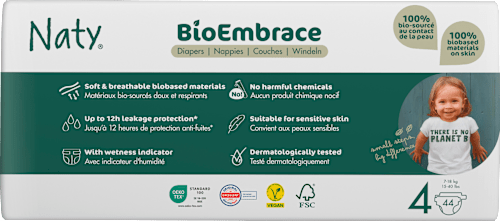 BioEmbrace luiers maat 4 (7-18 kg), 44 stuks