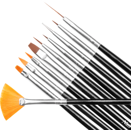 Pinselset synthetisch 10tlg, 26 g