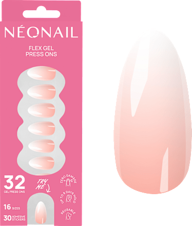 Press Ons Baby Boomer Rose Medium Almond, 32 St