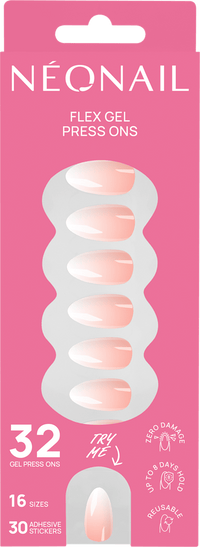 NÉONAIL Press Ons Baby Boomer Rose Medium Almond, 32 St