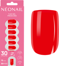 Press Ons Bold Red Short Square, 30 St