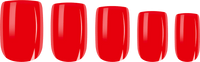 NÉONAIL Press Ons Bold Red Short Square, 30 St