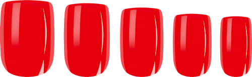 Press Ons Bold Red Short Square, 30 St