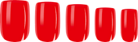 Press Ons Bold Red Short Square, 30 St