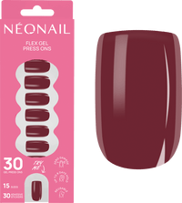 NÉONAIL Press Ons Merlot Short Square, 30 St
