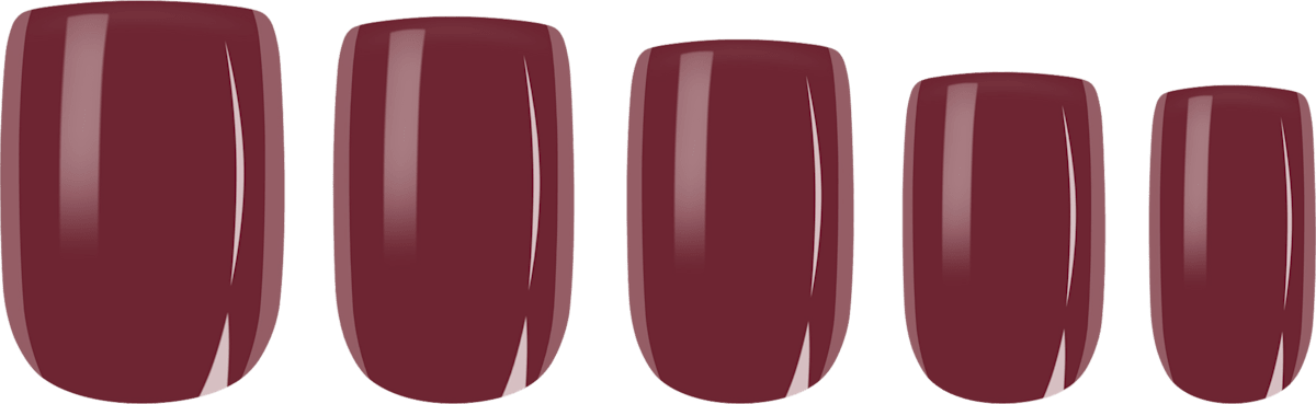 NÉONAIL Press Ons Merlot Short Square, 30 St