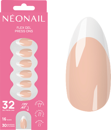 Press Ons Perfect French Medium Almond, 32 St