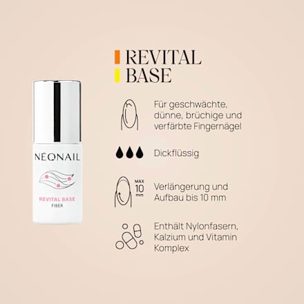 UV Nagellack Base Revital Fiber, 7,2 ml
