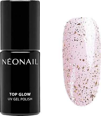 UV Nagellack Top Glow Gold Flakes, 7,2 Millimeter