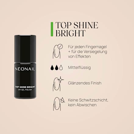 UV Nagellack Top Shine Bright, 7,2 ml