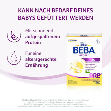 Anfangsmilch Expert HA Pre von Geburt an, 550 g