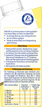 Anfangsmilch Pre trinkfertig von Geburt an, 200 ml