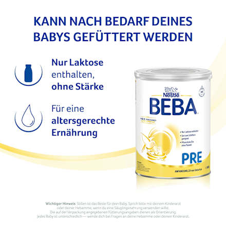 Anfangsmilch Pre von Geburt an, 800 g