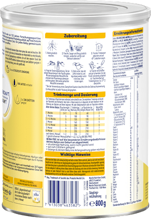 Anfangsmilch Pre von Geburt an, 800 g