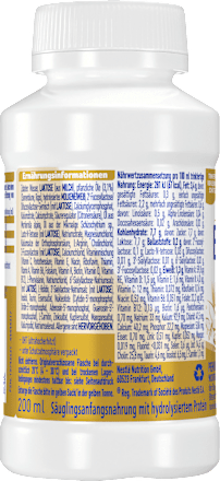 Anfangsmilch Supreme Pre trinkfertig von Geburt an, 200 ml