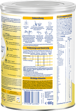 Folgemilch 2 nach dem 6. Monat, 800 g