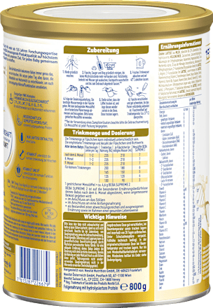 Folgemilch Supreme 2 ab dem 7. Monat, 800 g