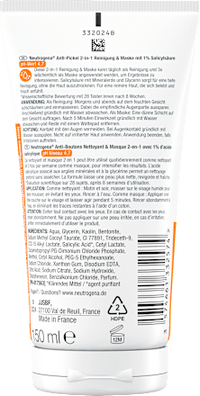 Anti-puistjes gezichtsmasker 2-in-1, 150 ml