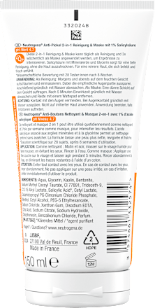 Anti Pickel Gesichtsmaske 2in1, 150 ml