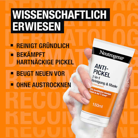 Anti-puistjes gezichtsmasker 2-in-1, 150 ml