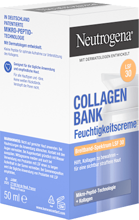 Feuchtigkeitscreme Collagen Bank  LSF 30, 50 ml