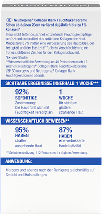 Feuchtigkeitscreme Collagen Bank, 50 ml