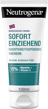 Fußcreme sofort einziehend für trockene Haut, 100 ml