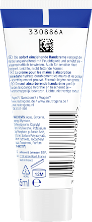 Direct intrekkende handcrème, reisformaat, 15 ml