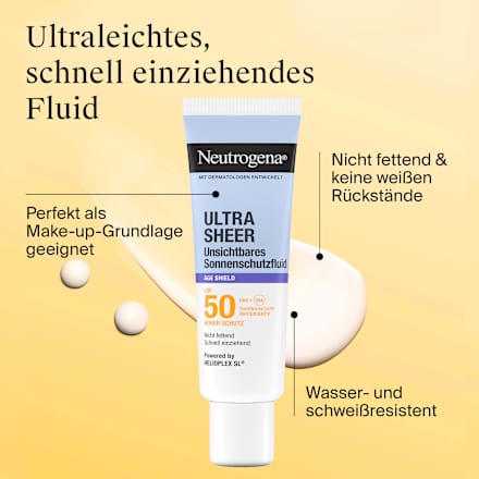 Sonnenfluid Gesicht, ultra sheer age shield, LSF 50, 50 ml