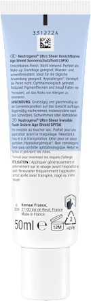 Sonnenfluid Gesicht, ultra sheer age shield, LSF 50, 50 ml