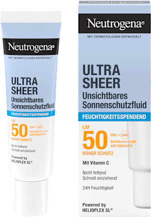 Sonnenfluid Gesicht, ultra sheer feuchtigkeitsspendend, LSF 50, 50 ml