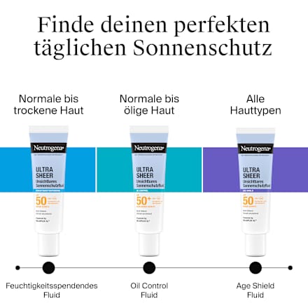 Sonnenfluid Gesicht, ultra sheer feuchtigkeitsspendend, LSF 50, 50 ml