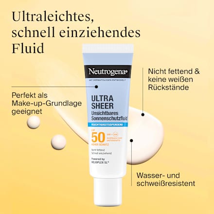 Sonnenfluid Gesicht, ultra sheer feuchtigkeitsspendend, LSF 50, 50 ml