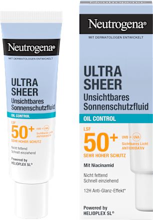 Sonnenfluid Gesicht, ultra sheer oil control, LSF 50+, 50 ml