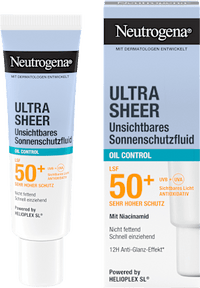 Sonnenfluid Gesicht, ultra sheer oil control, LSF 50+, 50 ml