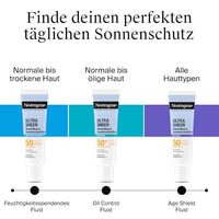 Sonnenfluid Gesicht, ultra sheer oil control, LSF 50+, 50 ml