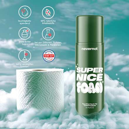 Nat schuim voor toiletpapier, 120 ml