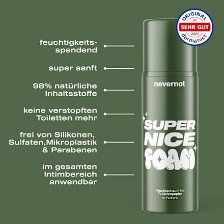 Nat schuim voor toiletpapier, 120 ml