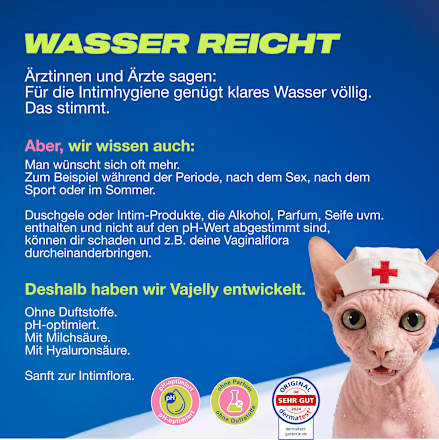 Intimpflege Waschgel Vajelly Sensitiv, 150 ml
