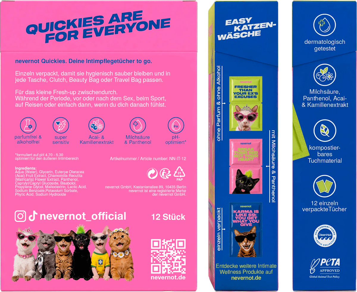 nevernot Intimpflegetücher Quickies, 12 St