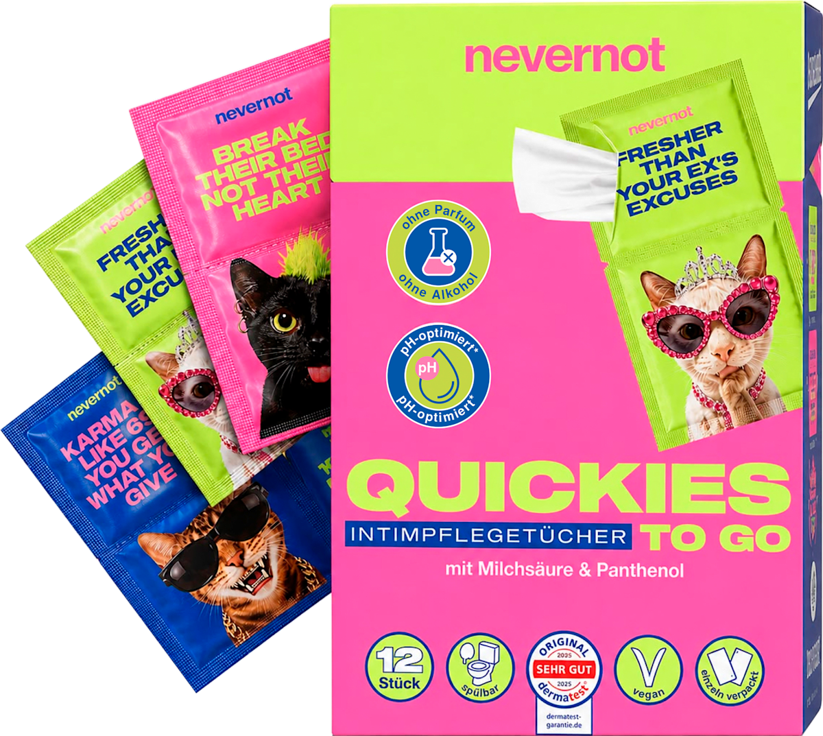 nevernot Intimpflegetücher Quickies, 12 St