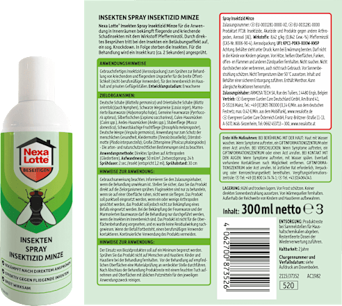 Insekten Spray Minze, 300 ml
