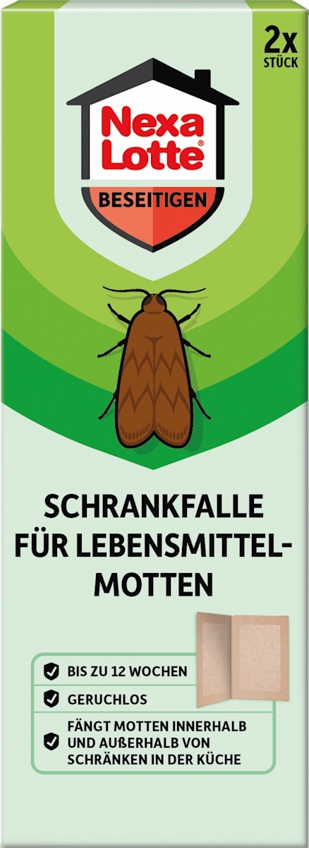 Nexa Lotte Lebensmittel Mottenfalle für den Schrank, 2 St