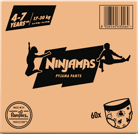 Pyjamabroek voor jongens van 4-7 jaar, maandbox, 60 stuks