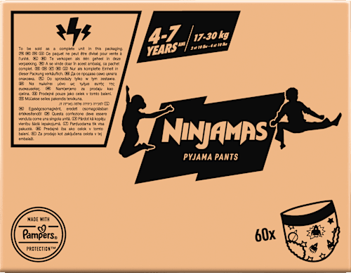 Pyjamabroek voor jongens van 4-7 jaar, maandbox, 60 stuks