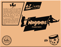 Pyjamabroek voor jongens van 4-7 jaar, maandbox, 60 stuks