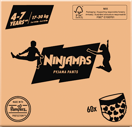 Pyjamabroeken Meisjes 4-7 Jaar, Maandbox, 60 Stuks
